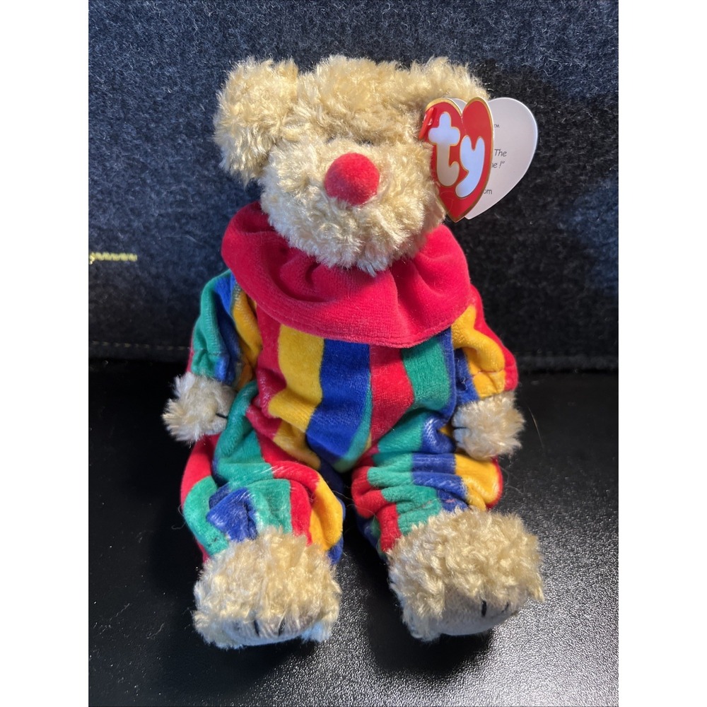Ty Beanie Baby Attic Treasures Piccadilly Circus Clown Bear Vintage‎ 1993